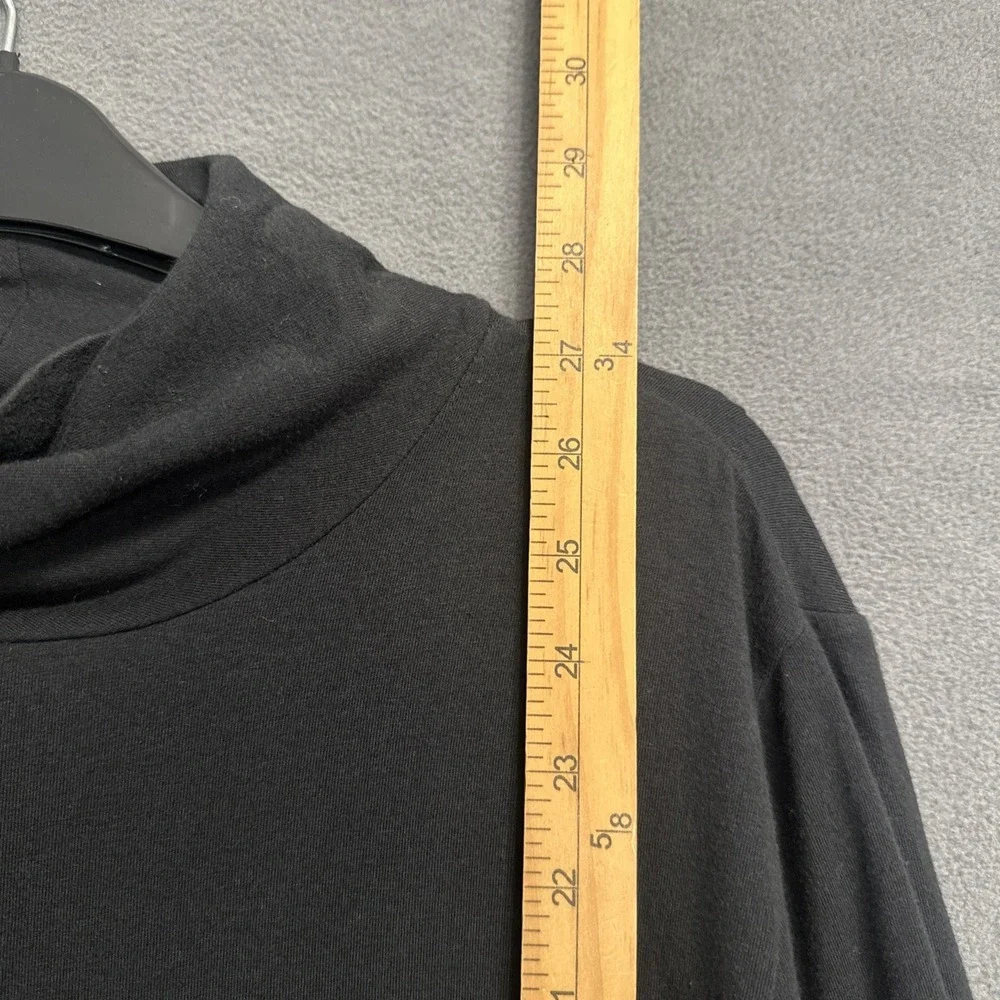 J. Jill Jersey Turtleneck Shirt Top Size XL Black Stretch Layering Minimalist - Picture 4 of 5